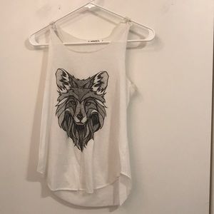 Wolf white tank